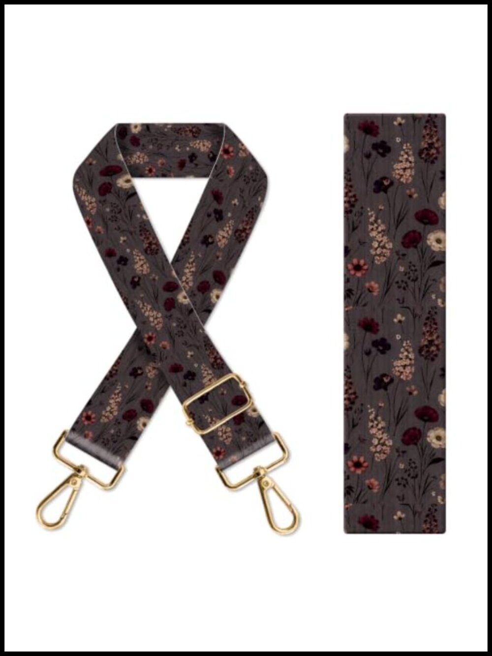 1.5" Wide Purse Strap Replacement Crossbody Adjustable Gold Buckle Shoulder